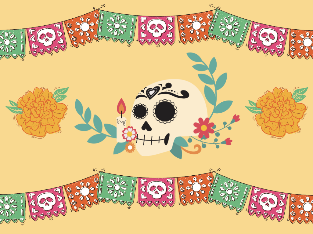 During Dia de los Muertos, people celebrate with dancing, festivals, and food. 